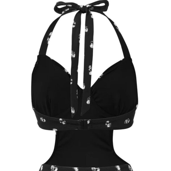 Killstar Rebel Fate Swimsuit Small Skulls Black NWT - Picture 4 of 6